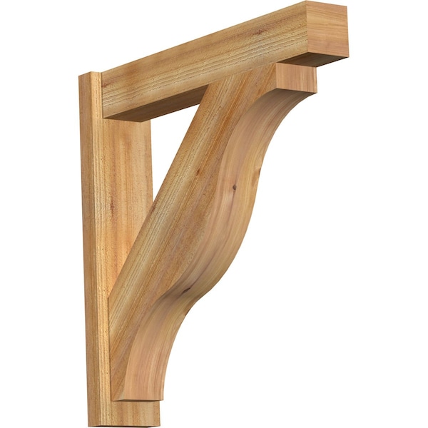 Ekena Millwork Funston Block Rough Sawn Outlooker, Western Red Cedar, 6"W x 30"D x 30"H OUT06X30X30FST05RWR - main